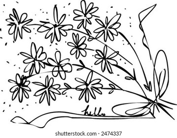 vector handmade line drawing