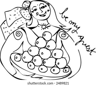 vector handmade line drawing