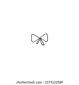 Vector handmade logo element, a little knot. Hand drawn isolated illustration. For business identity and branding, for authors of handicraft products.