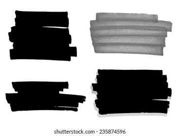 Vector handmade marker stripes set