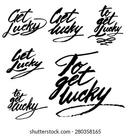 Vector handmade motivation quotes - drawn by ink and brush