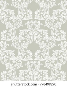 Vector handmade ornament. Baroque decor background textures