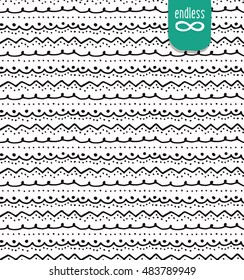 Vector handmade seamless texture. Abstract tileable pattern -  perfect for creating greeting cards, posters, backgrounds, business cards and more...