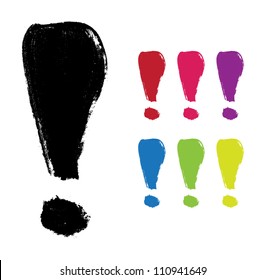 Vector hand-painted exclamation mark