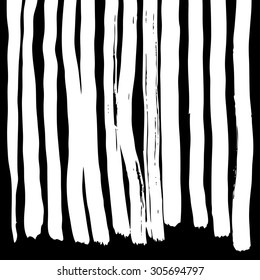 Vector hand-painted ink illustration with brush strokes. Abstract background.