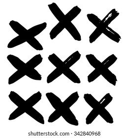 Ilustración de tinta pintada a mano vectorial con trazos de pincel. Antecedentes abstractos.