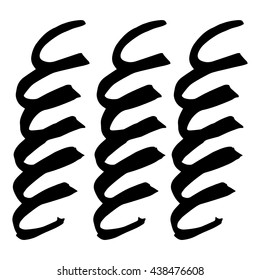 Vector hand-painted ink illustration with brush strokes. Abstract background.