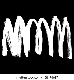 Vector hand-painted ink illustration with brush strokes. Abstract background.