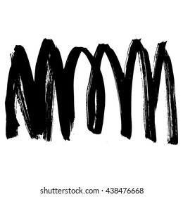 Vector hand-painted ink illustration with brush strokes. Abstract background.