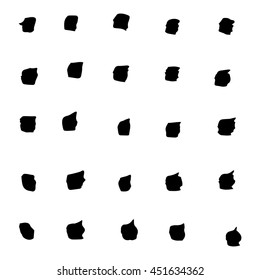 Vector hand-painted ink illustration with brush strokes. Abstract background.