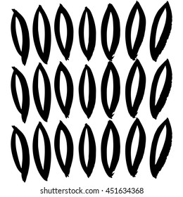 Vector hand-painted ink illustration with brush strokes. Abstract background.