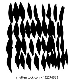 Vector hand-painted ink illustration with brush strokes. Abstract background.