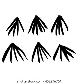 Vector hand-painted ink illustration with brush strokes. Abstract background.