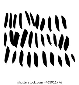 Vector hand-painted ink illustration with brush strokes. Abstract background.