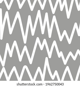 Vector hand-painted pattern with abstract doodles zigzag gray lines . Background for textile, pillow, copybook, wrapping paper, dishes another business