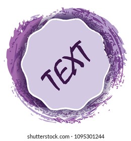 Vector hand-painted purple circle