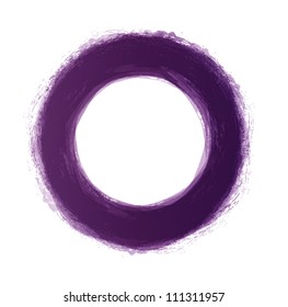 Vector Hand-painted Purple Circle