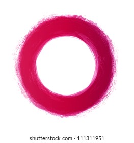 Vector hand-painted red circle