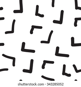 Vector hand-painted seamless pattern with abstract doodles lines. Background for textile, pillow, copybook, dishes another business