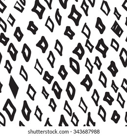 Vector hand-painted seamless pattern with abstract doodles lines. Background for textile, pillow, copybook, dishes another business