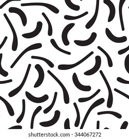 Vector hand-painted seamless pattern with abstract doodles lines. Background for textile, pillow, copybook, dishes another business