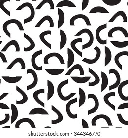 Vector hand-painted seamless pattern with abstract doodles lines. Background for textile, pillow, copybook, dishes another business