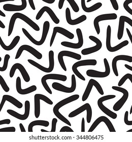 Vector hand-painted seamless pattern with abstract doodles lines. Background for textile, pillow, copybook, dishes another business