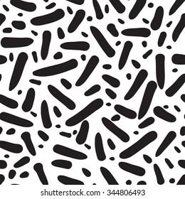 Vector hand-painted seamless pattern with abstract doodles lines. Background for textile, pillow, copybook, dishes another business