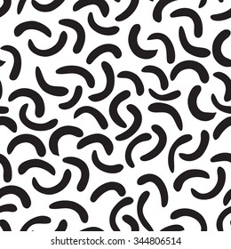 Vector hand-painted seamless pattern with abstract doodles lines. Background for textile, pillow, copybook, dishes another business