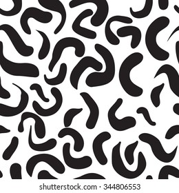 Vector hand-painted seamless pattern with abstract doodles lines. Background for textile, pillow, copybook, dishes another business