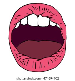 Screaming Mouth Stock Vector (Royalty Free) 140012185