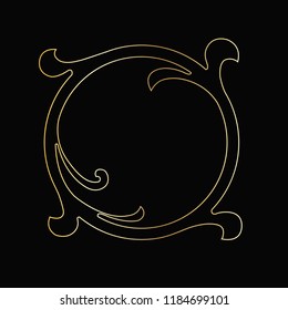 Vector hand-painted vintage baroque ornament. Retro pattern antique style acanthus