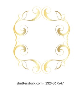 Vector hand-painted vintage baroque ornament. Retro pattern antique style acanthus