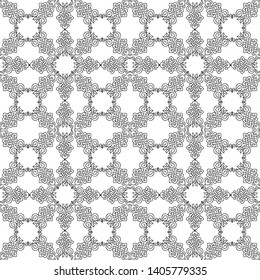 Vector hand-painted vintage oriental ornament. Retro pattern antique style acanthus. Seamless pattern