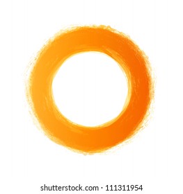 Vector hand-painted yellow circle