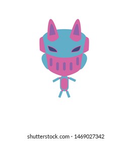 Vector handraw blue and pink monster
