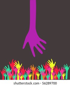 vector hands.