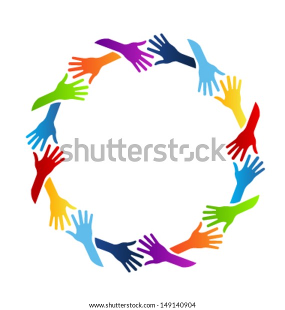 Vector Hands Circle Community Stock Vector (Royalty Free) 149140904