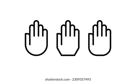 Diseño de manos vectoras. Colección de manos. Icono de manos. Manos vectoras.