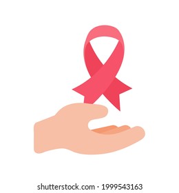 vector hands giving hearts to each other Helping the poor by donating items to charity