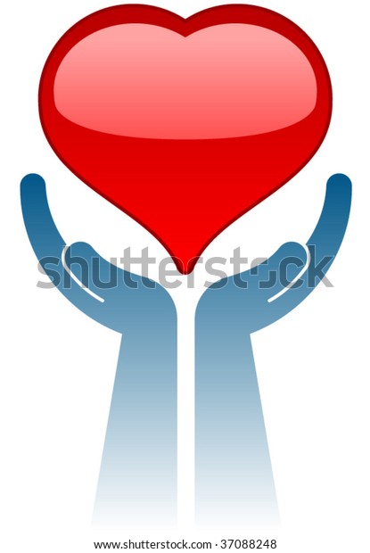 Vector Hands Heart Stock Vector (Royalty Free) 37088248