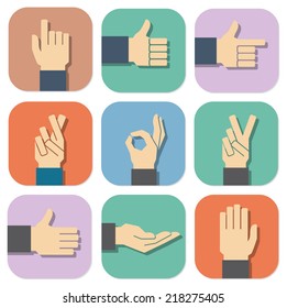 Vector hands icons