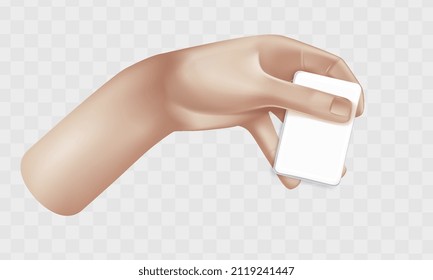 Vector Hands Set von realem 3D-Design im Cartoon-Stil. Die Hand zeigt verschiedene Gesten. Sammlung einzeln auf weißem Hintergrund. Vektorgrafik
