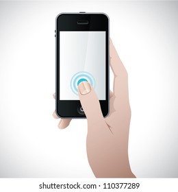 Vector hands with the touch screen device