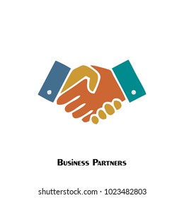 Vector handshake flat icon. trust icon. business partners hand shaking icon. hand shaking flat vintage. isolated hand shake icon