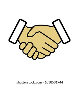 Vector handshake icon. Business icon. make a deal.
