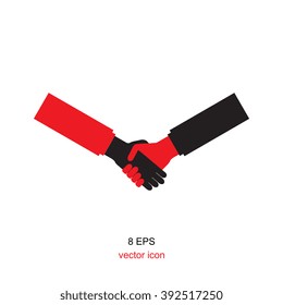 Vector Handshake Icon Isolated On White Background