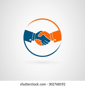 Vector Handshake Symbol. Business And Finance Icon