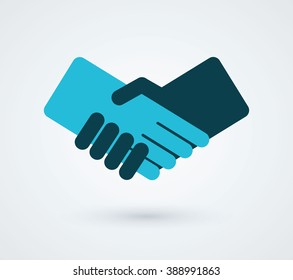 Vector handshake symbol. Partnership concept. Business icon