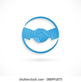 Vector handshake symbol. Partnership concept. Business icon